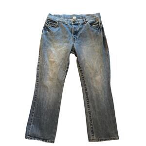 OTB One Tough Brand Men's Relaxed Straight Medium Wash Jeans Y2K Sz 38X32